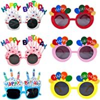 Gafas de Cumpleaños-6 Pares Gafas de Sol de Fiesta de Cumpleaños- Feliz Cumpleaños Anteojos Graciosos- Muy Adecuado para…